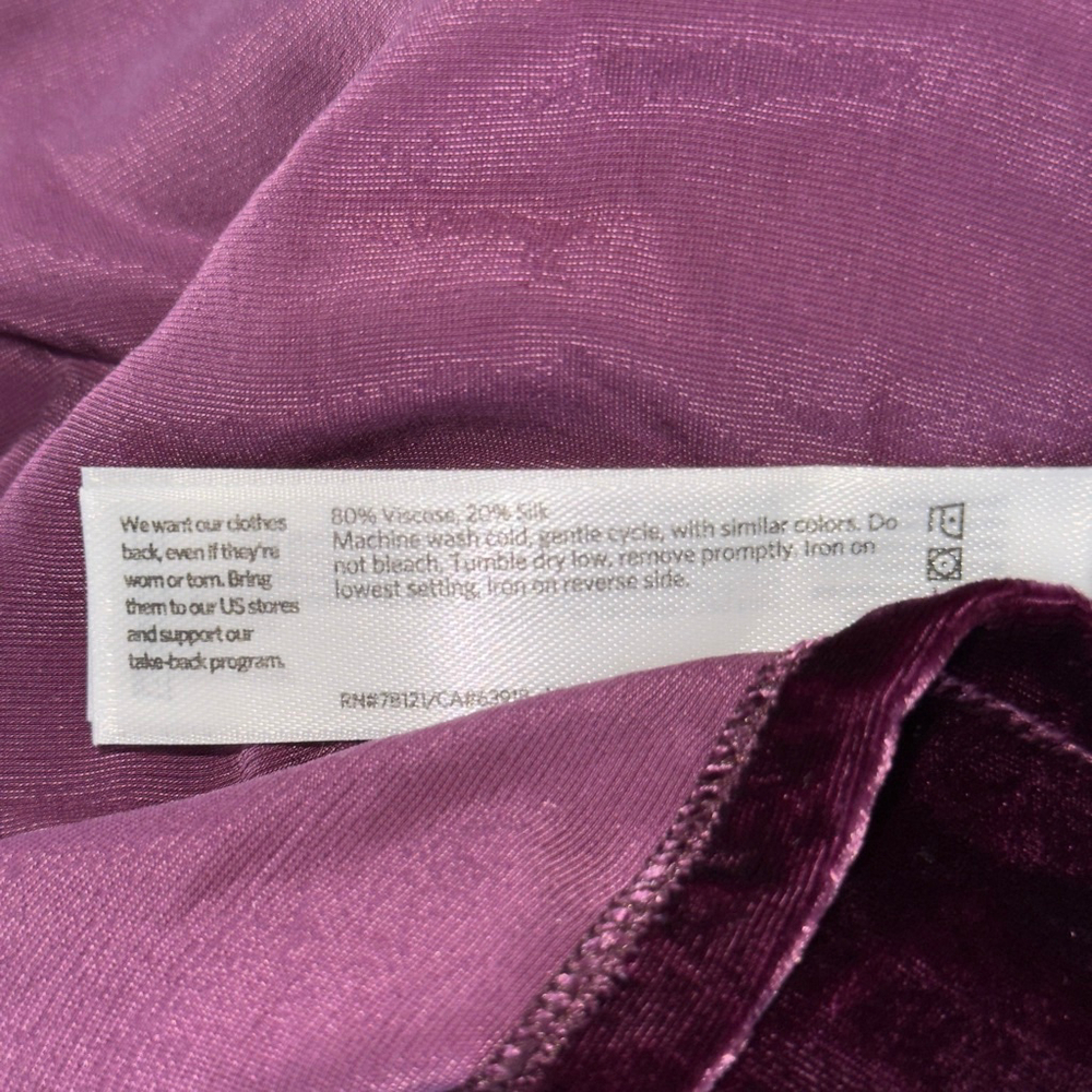 Eileen Fisher Purple Long Sleeve Top - Picture 6 of 6